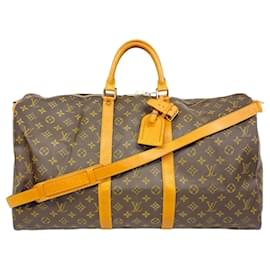 Louis Vuitton-Louis Vuitton Boston Bag Monogram Keepall Bandouliere 55-Brown