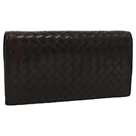 Autre Marque-BOTTEGA VENETA INTRECCIATO Long Wallet Leather Brown 156819 Auth bs24196-Brown