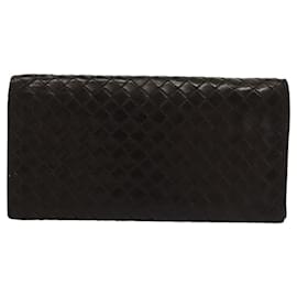Autre Marque-BOTTEGA VENETA INTRECCIATO Long Wallet Leather Brown 156819 Auth bs24196-Brown