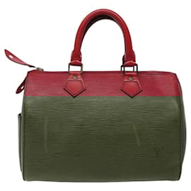 Louis Vuitton-LOUIS VUITTON Epi Speedy 25 Hand Bag Castilian Red M43017 LV Auth BD1734-Red