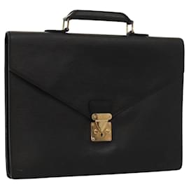 Louis Vuitton-LOUIS VUITTON Epi Serviette Conseiller Business Bag Black M54422 LV Auth MX201-Black