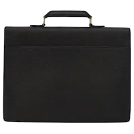 Louis Vuitton-LOUIS VUITTON Epi Serviette Conseiller Business Bag Black M54422 LV Auth MX201-Black