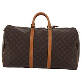 Louis Vuitton-LOUIS VUITTON Monogram Keepall 55 Boston Bag M41424 LV Auth 116744-Monogram