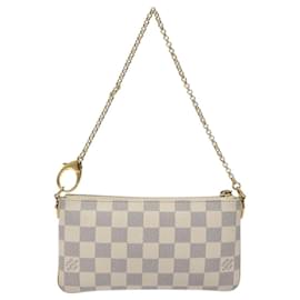 Louis Vuitton-LOUIS VUITTON Damier Azur Pochette Mira MM Accessory Pouch N60027 LV Auth BD1593-Other