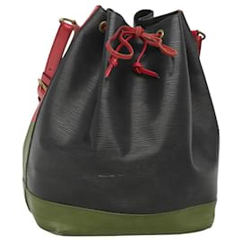 Louis Vuitton-LOUIS VUITTON Epi Noe Shoulder Bag Bicolor Black Red M44017 LV Auth MX308-Black,Red