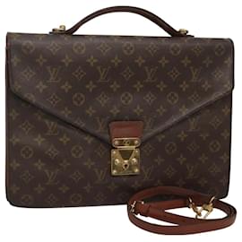 Louis Vuitton-LOUIS VUITTON Monogram Porte Documents Bandouliere Bag M53338 Auth BD1525-Monogram