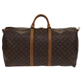 Louis Vuitton-LOUIS VUITTON Monogram Keepall Bandouliere 60 Boston Bag M41412 LV Auth BD384-Monogram