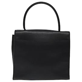 Céline-CELINE Hand Bag Leather Black Gold Auth BD1549-Black,Golden