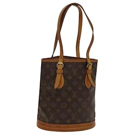 Louis Vuitton-LOUIS VUITTON Monogram Bucket PM Shoulder Bag M42238 LV Auth 117208-Monogram
