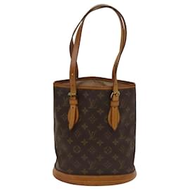 Louis Vuitton-LOUIS VUITTON Monogram Bucket PM Shoulder Bag M42238 LV Auth 117208-Monogram