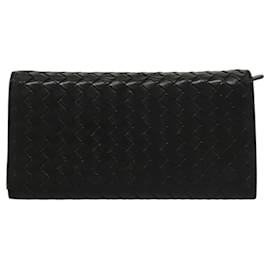 Autre Marque-BOTTEGA VENETA INTRECCIATO Long Wallet Leather Black Auth bs24197-Black