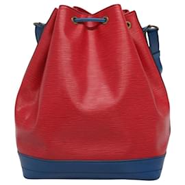 Louis Vuitton-LOUIS VUITTON Epi Noe Shoulder Bag Bicolor Red Blue M44084 LV Auth BA021-Red,Blue