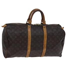 Louis Vuitton-LOUIS VUITTON Monogram Keepall 50 Boston Bag M41426 LV Auth BD1432-Monogram