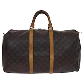 Louis Vuitton-LOUIS VUITTON Monogram Keepall 50 Boston Bag M41426 LV Auth BD1432-Monogram