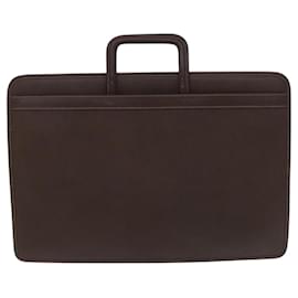 Gucci-GUCCI Business Bag Leather 2way Brown Auth ep8518-Brown