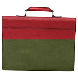 Louis Vuitton-LOUIS VUITTON Epi Serviette Conseiller Business Bag Red M54427 LV Auth MX112-Red