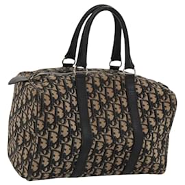 Christian Dior-Christian Dior Trotter Canvas Boston Bag Navy Auth BD1929-Navy blue