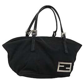 Fendi-Sac à main FENDI en nylon noir Auth ep8529-Noir