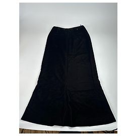 Gonna lunga vintage Givenchy in velluto nero Nero