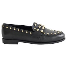 Claudie Pierlot Mocassins en cuir noirs Noir