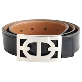 Hermès-Leather belt-Black