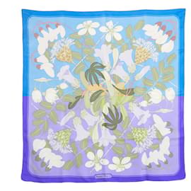 Hermès-Hermès 1985 Square Scarf 90 Niki Goulandris Flora Graeca Blue Silk Scarf Hermes-Blue