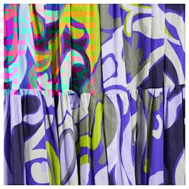 Autre Marque-La Double J 2023 Maxi Dress L FR40 Ruffled Pop Flowers maxi dress UK12 US10-Multiple colors