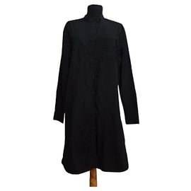 Abito camicia in cotone nero Tomas Maier x Uniqlo Nero