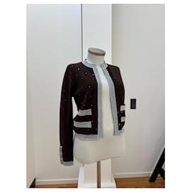 Chanel-Knitwear-Brown,Silvery