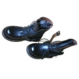 Marsèll Black Leather Boots 37 Black
