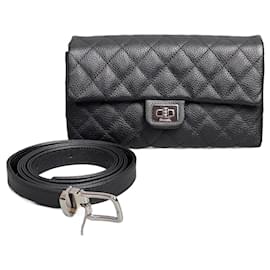 Chanel-Black Chanel Reissue 2.55 Caviar Belt Bag-Black