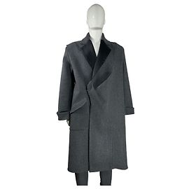 Autre Marque Bianca Saunders Runway Wollmantel Grau Grau