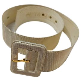 Vintage Saint Laurent belt from the early 80s White Golden