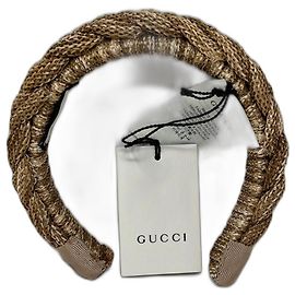 Serre-tête Gucci en raphia marron Taille M Marron