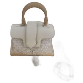 Goyard Saigon Mini Handtasche Weiß Lammleder Weiß