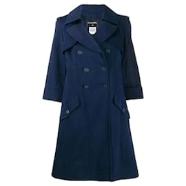 Chanel-13P Chanel & Karl Lagerfeld 2013 SS collection cotton coat / trench-Navy blue