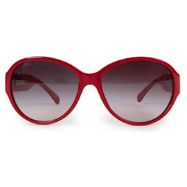 Chanel-Patent Leather CC Sunglasses 5230Q-Red