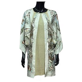 Vestido Hermès de lin multicolorido Multicor