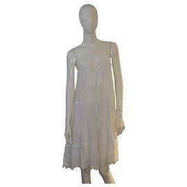Robe d'été sans manches en coton blanc Zara L Blanc