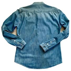 The Kooples Sport-Slim fit jeans shirt The Kooples Sport-Blue