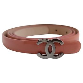 CHANEL Karl Lagerfeld 2012 Dünner Gürtel aus Lackleder Größe 110 Andere