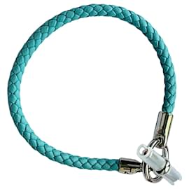 Hermès-Bracelete Hermès Glenan couro trançado Novo-Azul