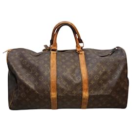 Louis Vuitton-Louis Vuitton Keepall 55 Travel Bag-Brown