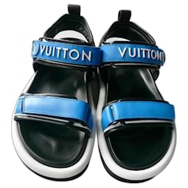 Louis Vuitton-LOUIS VUITTON Sandale confort Pool Pillow Sold Out 39-Bleu clair