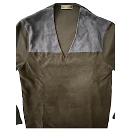 Prada-Prada knitwear/leather top-Black