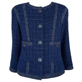 Chanel Royal Blue Lesage Tweed Jacket Blue