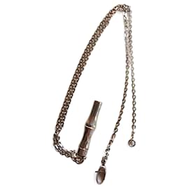 Collar Gucci Bambú de plata 75 cm Plata