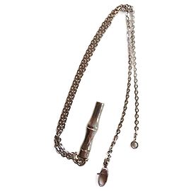 Gucci Bamboo silver necklace 75 cm Silvery