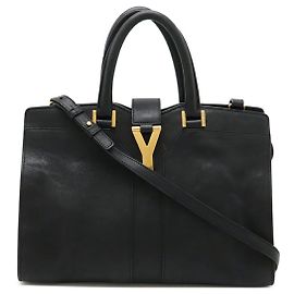 Yves Saint Laurent Saint Laurent Leder Cabas Chyc Mini Handtasche 311222 Schwarz