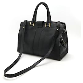 Yves Saint Laurent-Saint Laurent Leather Cabas Chyc Mini Handbag 311222-Black